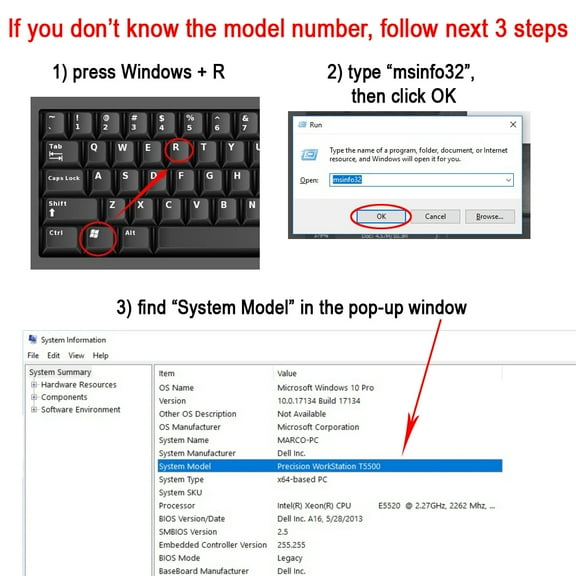 Dell XPS 15 9530 (P31F) 9550 (P56F) 9560 (P56F) 9570 (P56F) Laptop Charger AC Adapter Power Cord 19.5V 6.7A