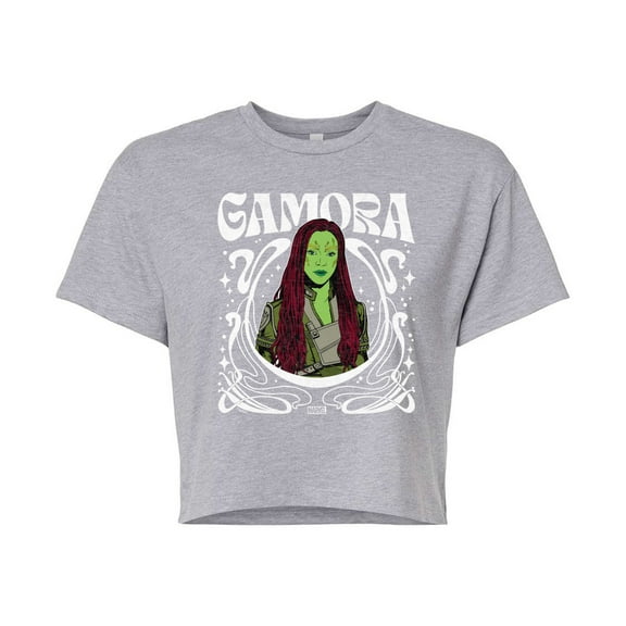Marvel Guardians of the Galaxy - Gamora Art Nouveau - Juniors Cropped Graphic T-Shirt