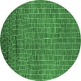 thumbnail image 1 of Ahgly Company Indoor Round Oriental Emerald Green Industrial Area Rugs, 3' Round, 1 of 4