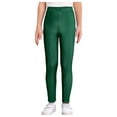 thumbnail image 1 of MSemis Girls Jazz Dance Leggings Metallic Ribbed Elastic Waistband Solid Color Toursers for Hip-hop Performance Green 140, 1 of 5