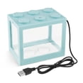 thumbnail image 1 of Bloque de Construcción Azul para Acuario Sunnimix Mini Diseño Carga USB Tanque de acuario de escritorio, 1 of 7