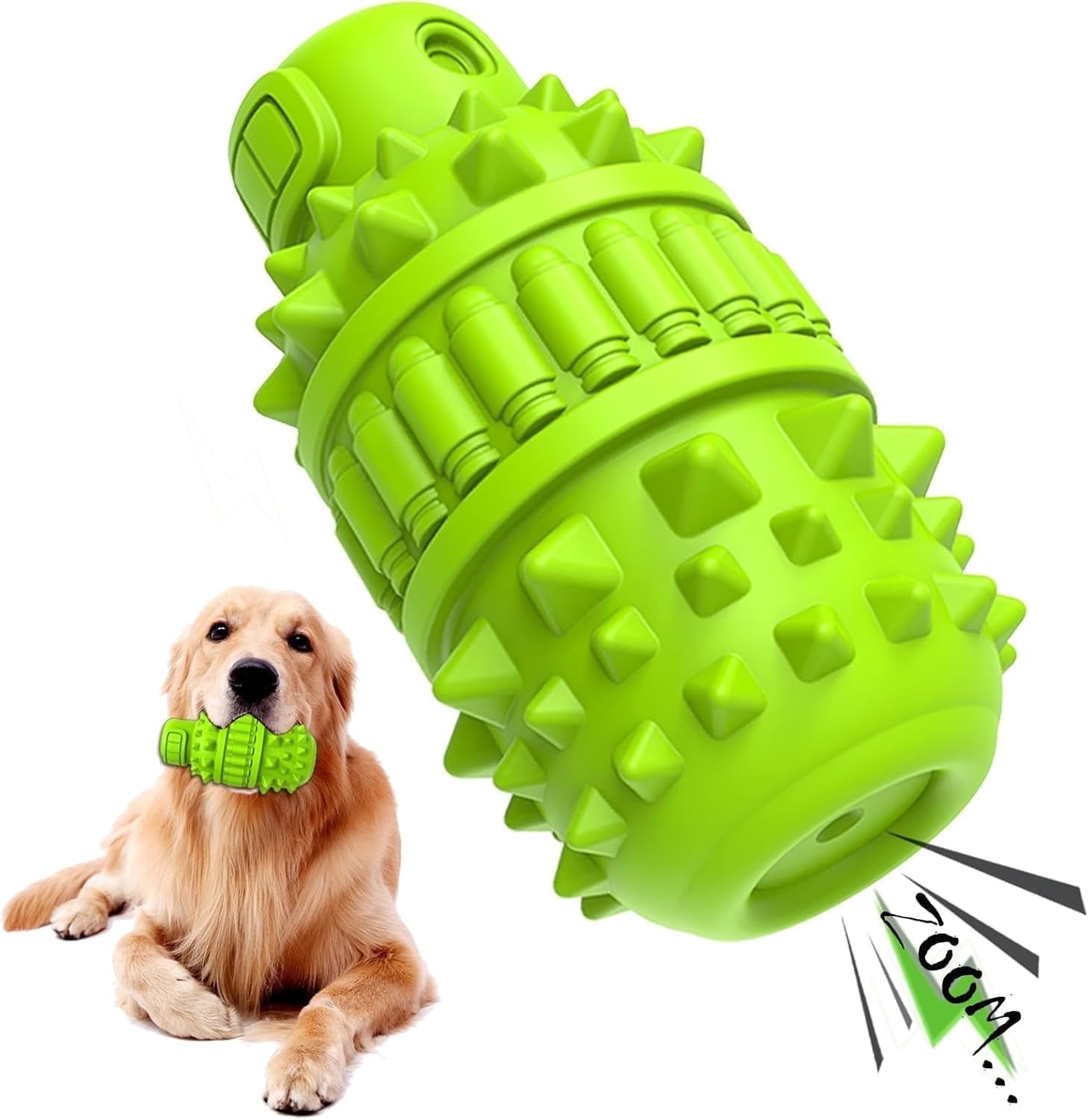 URRU Dog Toy for Aggressive Chewers, Large, Green photo 1