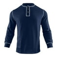 thumbnail image 6 of uikmnh Men T Shirts Men's Knit Solid Color Long Sleeve Casual Button Down Shirt Loose Fit Round Neck Comfortable Winter Wear Top for Daily Outings Cotton T Shirts Size:M, 6 of 8