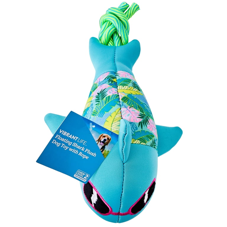 Vibrant Life Summer Floating Shark Dog Toy With Rope photo 8