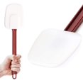 thumbnail image 1 of Pro Grade, Heavy Duty 14 In Silicone Spoonula 2 Pack. Long, Heat Resistant Scraper Perfect for Nonstick Cookware. Best Red and White Spoon Spatulas for Making Cake. Great Non Scratch Spatula Accessory, 1 of 5