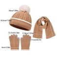 thumbnail image 3 of Gubotare Toddler Boy Hat and Glove Set Kids Winter Hat Gloves Scarf Set, Girls Toddler Children Beanie with Pom Knit Neck Warmer Gaiter Mittens Fleece Lined Set (Sky Blue,2-8 Years), 3 of 9