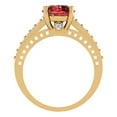 thumbnail image 4 of 2.21ct round cut red natural garnet 14k yellow gold Bridal Wedding Engagement Promise Anniversary Ring for Women size 5.5, 4 of 7