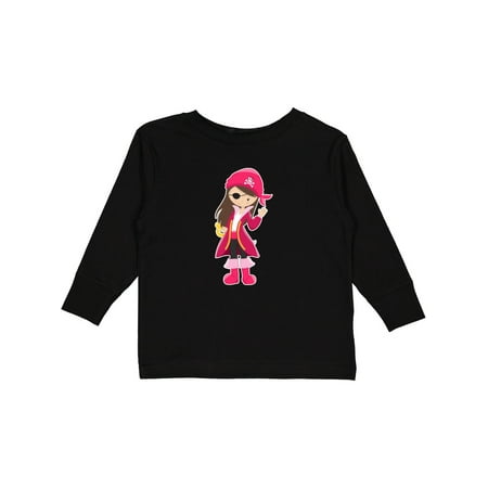 

Inktastic Pirate Captain Gift Toddler Toddler Girl Long Sleeve T-Shirt