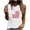 White, variant on Odeerbi Womens Tops Dressy 2025 Casual Blouse Shirts Print Round Neck Loose Sleeveless T-Shirt Top Black