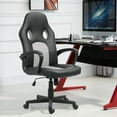 thumbnail image 4 of Homall Gaming Chair Leather Office Chair High Back Ergonomic Adjustable Swivel Executive Computer Chair Rolling Task,White, 4 of 7