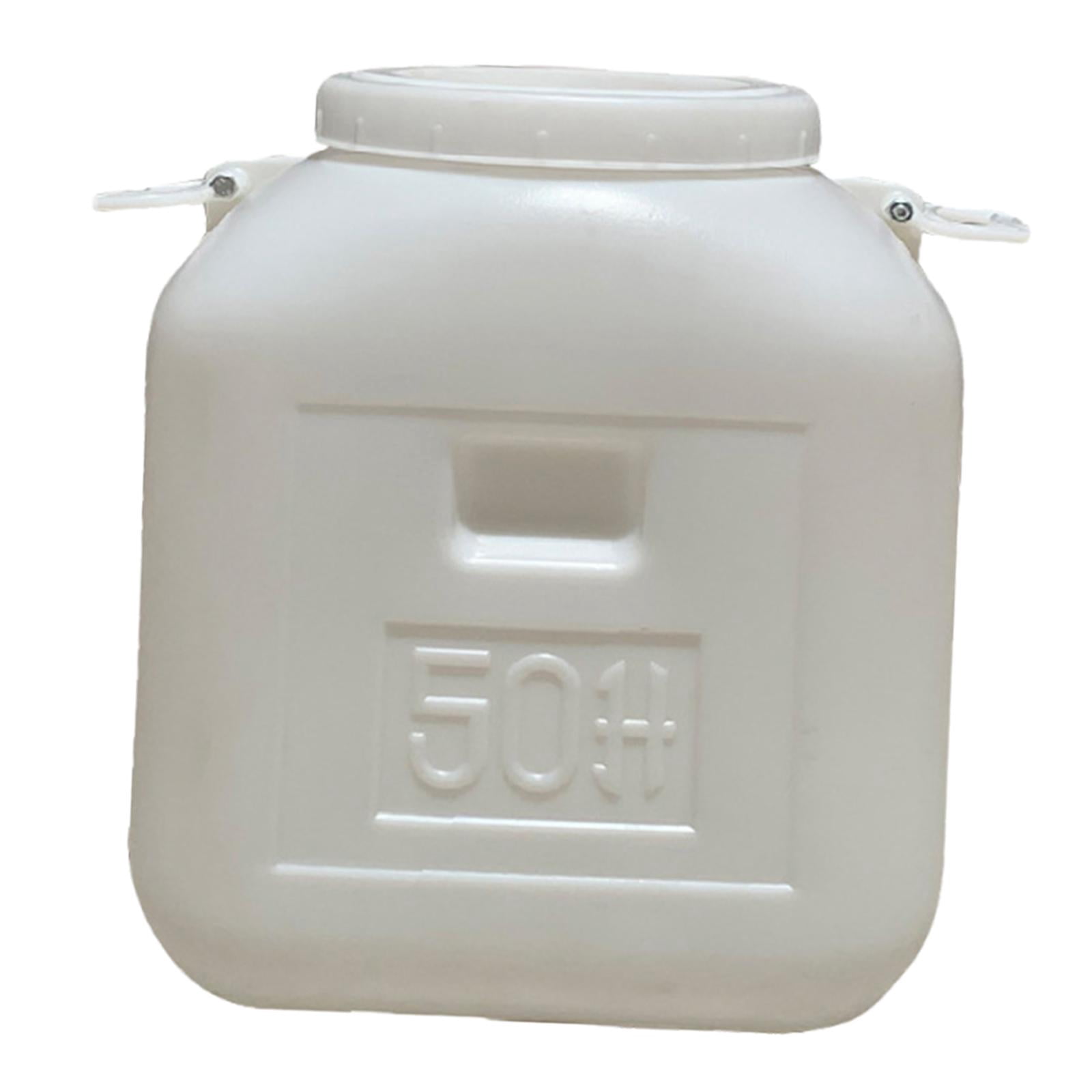 Fzaqwen Water Barrel Airtight Multipurpose Rain Barrel for Enzyme Fermentation White 50L Short