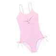 thumbnail image 4 of Kids Swimsuit Pink Girls Swimsuit 1 Piece Sleeveless Rash Guard Pool Parties Summer Beach Swimwear 7-8 Years, 4 of 6
