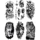 thumbnail image 1 of Tatuajes Temporales 6 uds conjunto de tatuaje negro transferencia de agua flor hierba León Tigre cuerpo tatuaje pegatina Ehuebsd Libre de BPA, 1 of 3