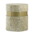 thumbnail image 5 of A & B Home Transitional Round Pedestal Stool With Tan And Gold Finish 48744, 5 of 7
