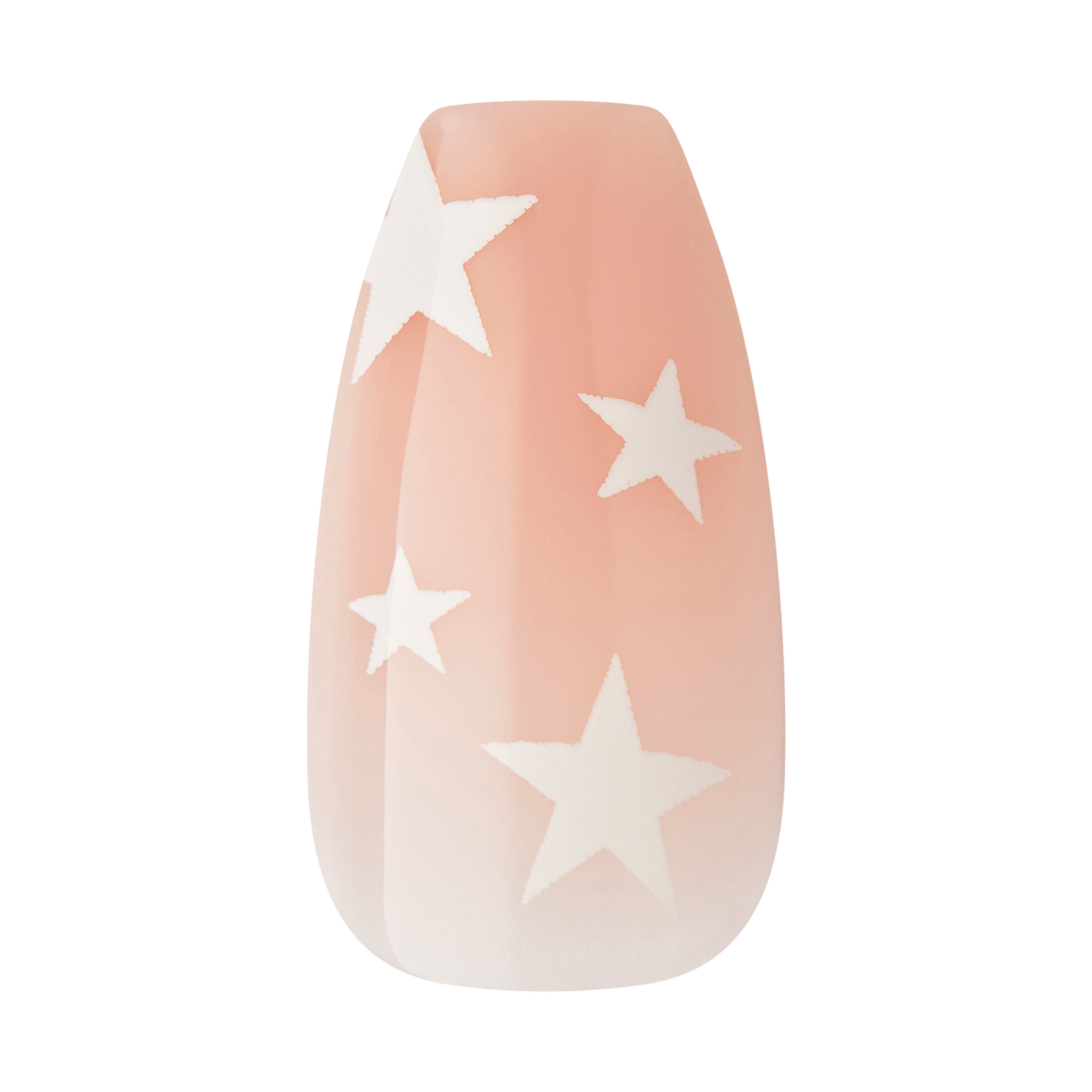 KISS Voguish Fantasy Press-On Nails, ‘To The Sea’, Nude Skin, Medium Coffin, 31 Ct.