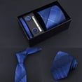 thumbnail image 5 of Elegant Choise Mens Tie Set Necktie Classic Handkerchief Cuff Links Brooch - fathers' day gift, 5 of 17