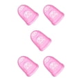 thumbnail image 1 of Seitruly Puntas de los dedos de guitarra de silicona Protectores de dedos antideslizantes resistentes al desgaste púas protectoras multicolores Rosa L 5piezas, 1 of 6