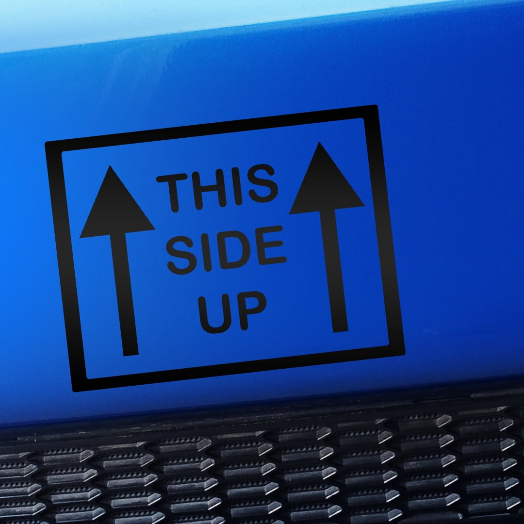 This Side Up Vinyl Decal Choose Color [MATTE BLACK]