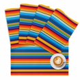 thumbnail image 2 of Abstract Mexican Stripes Placemats Set of 4,Wipeable Washable Table Mats for Dining Tables, Colorful Lines Place Mats for Kitchen Event Party Tabletop Decor, 2 of 9