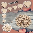 thumbnail image 2 of 150 pcs Mini Rustic Wooden Love Heart Wedding Table Scatter Natural Wood Heart Crafts DIY Manual Patch Home Decorations, 2 of 9