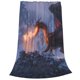 thumbnail image 2 of Balery Winter Fire Dragon Manta de Felpa Suave y Acogedora – Cobija de Franela Aterciopelada para Cama, Lavable y Cálida para Sofá, Mascotas, Transpirable-60"x50", 2 of 7