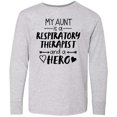 thumbnail image 3 of Inktastic My Aunt is a Respiratory Therapist and a Hero Long Sleeve Youth T-Shirt, 3 of 5