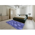 thumbnail image 5 of Ahgly Company Machine Washable Indoor Square Transitional Light Slate Blue Area Rugs, 5' Square, 5 of 7