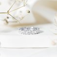 thumbnail image 6 of Rosec Jewels Lab Created Diamond Wedding Ring - Classic Full Eternity Band Ring - EF-VS Quality, 925 Sterling Silver, US 4.00, 6 of 9