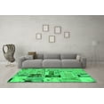 thumbnail image 3 of Ahgly Company Indoor Square Patchwork Green Transitional Area Rugs, 5' Square, 3 of 4