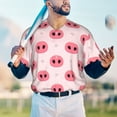 thumbnail image 4 of Fotbe Pig Noses Baseball Jersey Shirt for Men and Women, Casual Short Sleeves Button Down T-Shirt-Large, 4 of 9