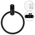 thumbnail image 1 of Oubit Porte-Serviettes Design Moderne Noir Anneau Porte-Serviettes Fiabilité Ultime, 1 of 9