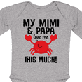 thumbnail image 4 of Inktastic Mimi and Papa Love Me Crab Boys or Girls Long Sleeve Baby Bodysuit, 4 of 5