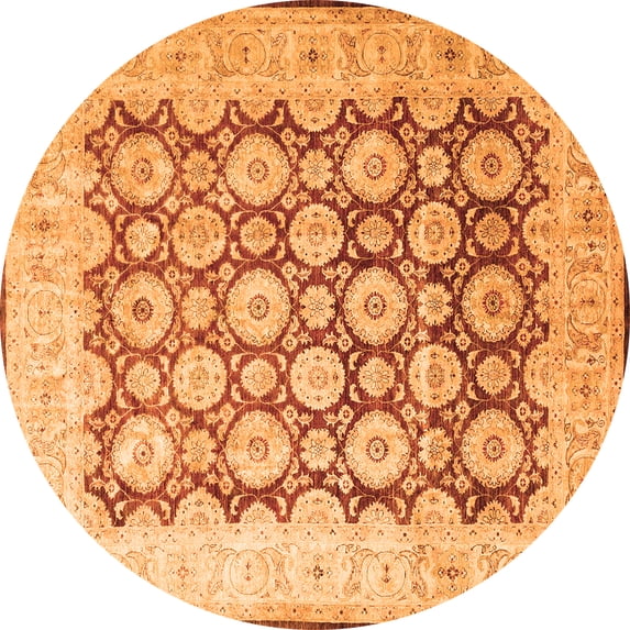 Ahgly Company Indoor Round Persian Orange Traditional Area Rugs, 3' Round