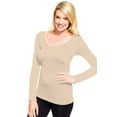 thumbnail image 5 of Skinny Tees Long Sleeve Scoop Neck Top 106, 5 of 14