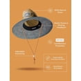 thumbnail image 2 of Sombrero de Paja para Hombres y Mujeres | Sombrero de salvavidas, sombrero de playa y sombrero de sol | Ala ancha UPF 50+ para protección solar | Talla única | Cicuta, 2 of 5