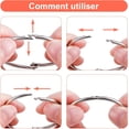 thumbnail image 4 of 20 pcs Curtain Rings, 50 mm Circle Metal Rings Openable Rings for Curtains Bathroom Scrapbooking Album, 4 of 5