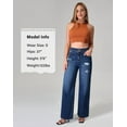 thumbnail image 5 of roswear Stretchy Loose Jeans for Women Wide Leg, 30.1" Inseam, Size 4-16, 5 of 6