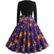 thumbnail image 4 of Vestido HUOGUO Fashion de manga larga con estampado de patchwork para mujer, 4 of 5