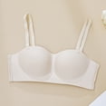 thumbnail image 2 of Women's Soft Wireless Strapless Demi Bra Seamless Comfort Lightly Lined Convertible Multiway Support for Everyday Wear, 2 of 9