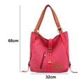 thumbnail image 2 of Bolso bandolera de lona, se puede llevar en la espalda y en diagonal en color rosa, 2 of 5