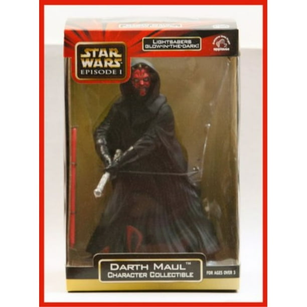 Darth Maul Character Collectible With Glow In The Dark Lightsaber Walmart Com Walmart Com