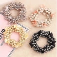 thumbnail image 3 of Elegante diadema elástica para mujer, anillo para el cabello con perlas, coleteros con cuentas para niñas, accesorios para el cabello de coleta, diadema elástica, 3 of 5