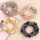 thumbnail image 3 of Elegante diadema elástica para mujer, anillo para el cabello con perlas, coleteros con cuentas para niñas, accesorios para el cabello de coleta, diadema elástica, 3 of 5