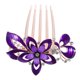 thumbnail image 1 of Peineta de flores para novia, tocado delicado, accesorio para vestido de novia, adorno para el pelo de fiesta para mujer (morado), 1 of 7
