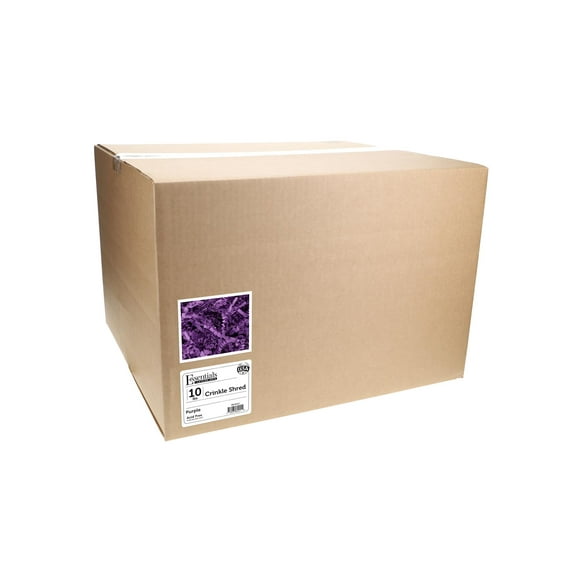 Essentials by Leisure Arts Crinkle Shred Box, Purple, 10lbs Shredded Paper Filler, Crinkle Cut Paper Shred Filler, Box Filler, Shredded Paper for Gift Box, Paper Crinkle Filler, Box Filling