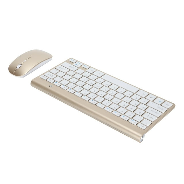 Combo Keyboard Mouse Combo Wireless 2.4G USB Ultraslim Portable Ergonomic Wearproof Keyboard and Mouse for Notebook Computer