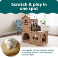 thumbnail image 7 of Furhaven Farmhouse Multi-Level Cat Scratcher Hideout w/ Catnip - Cardboard Brown, One Size Farmhouse Playground One Size Corrugated Scratcher, 7 of 7