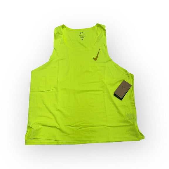 Nike Dri-Fit ADV Aeroswift Men's Running Racing Singlet Volt CJ7835-702-Size XXL
