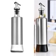 thumbnail image 3 of HOTDUCK Glass Oil Bottle with Stainless Steel Shell Kitchen Cooking Press Controllable Condiments Storage Supplies L, 3 of 6