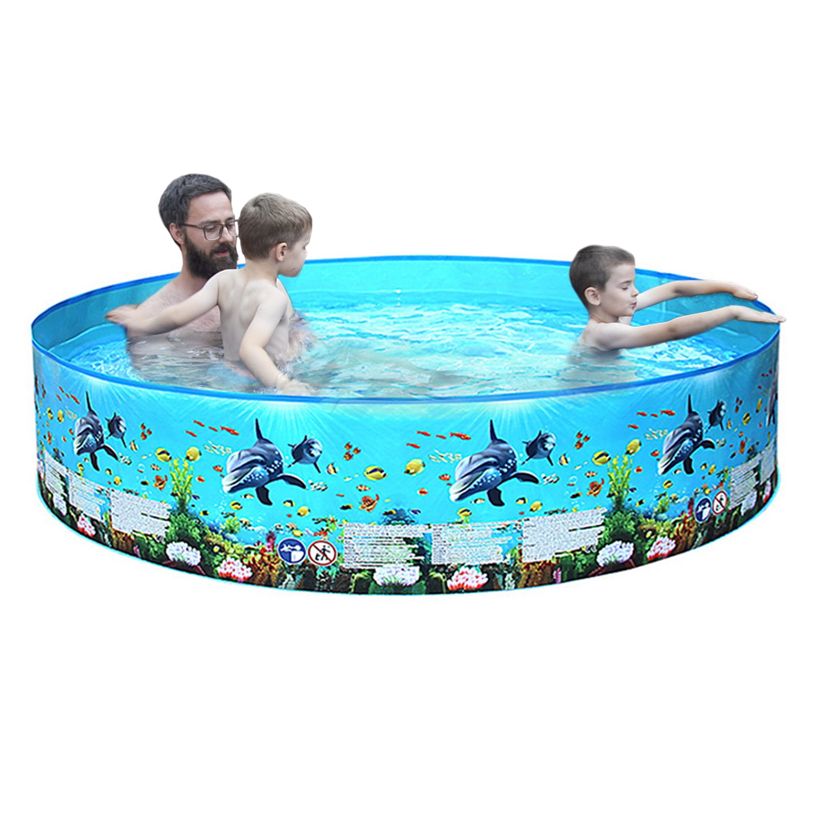 Gecheer Portable Inflationfree Hard Swimming Pool Folding Pool Family Swimming Pool Round